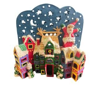 Hand Painted The Magic Of Candlelight Christmas Holiday Candle Holder